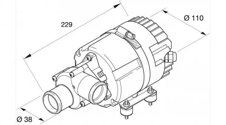 Насос жидкостный 24В Flowtronic 6000 SC, с крепежем, HYDRONIC L-II купить в Абакане